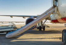 Billion-Dollar Airport Disaster – Nobody Saw This Coming Airplane emergency slide deployed on airport tarmac