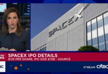 SpaceX targets fixed $135 IPO roadshow price at $1.75 trillion valuation, source says